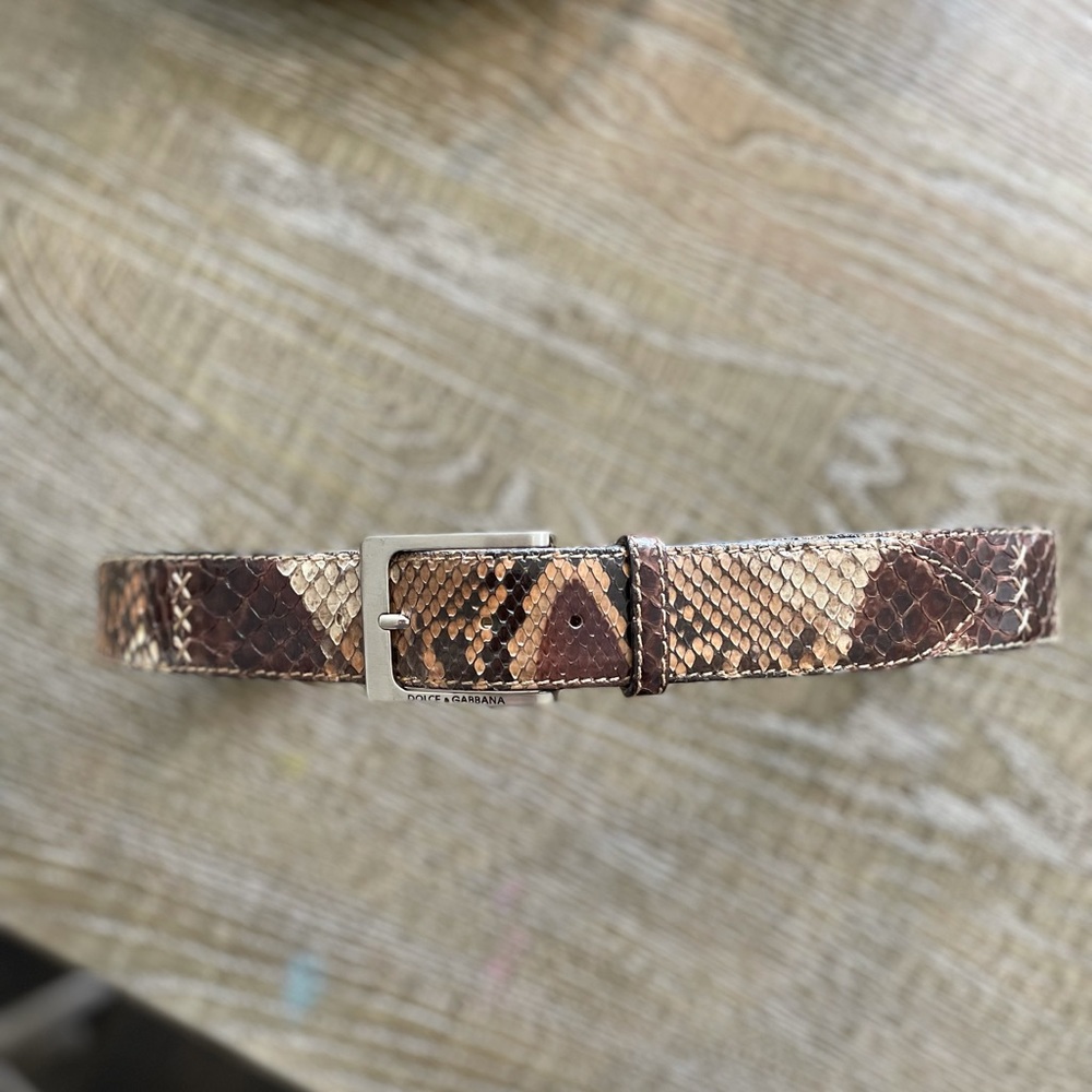 Dolce & Gabbana Genuine Python Belt